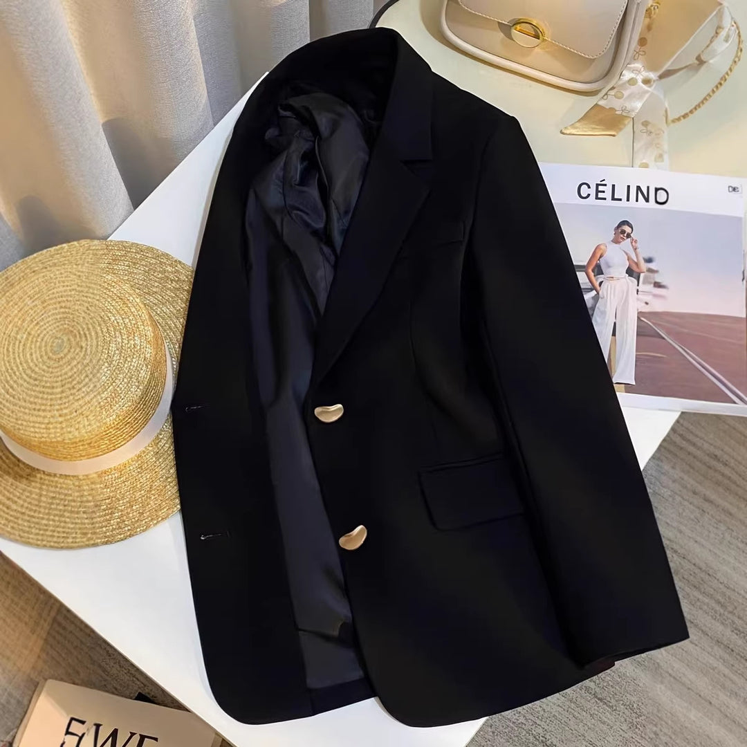 Damen Eleganter Blazer mit goldenen Details Drune