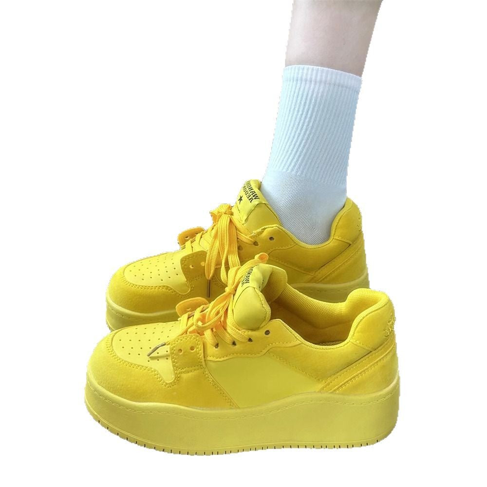Damen Plattform Sneakers Drune