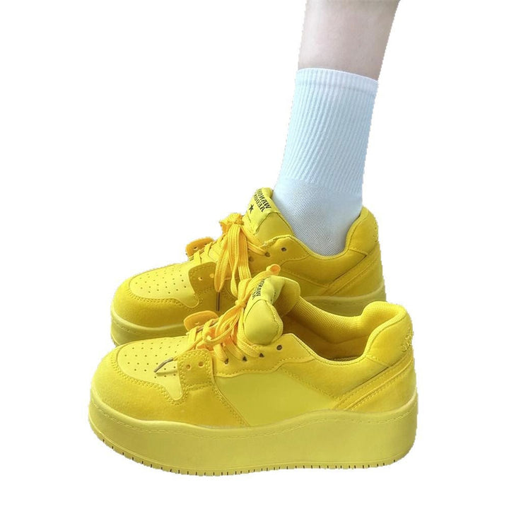 Damen Plattform Sneakers Drune