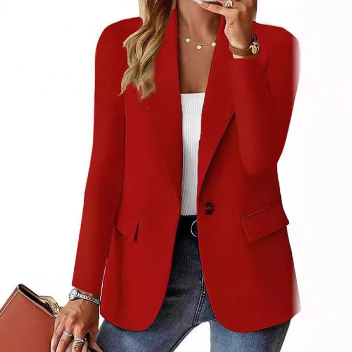 Damen Moderner Tailored Blazer mit elegante Knopfdetails Drune