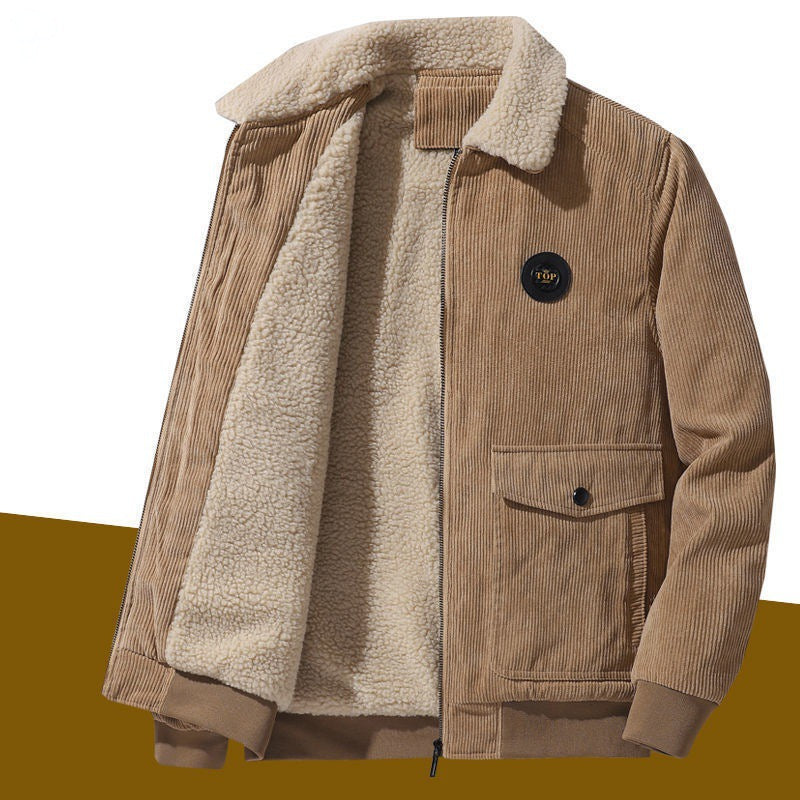 Herren Lässige Steppjacke mit Teddyfutter Drune 1787797413