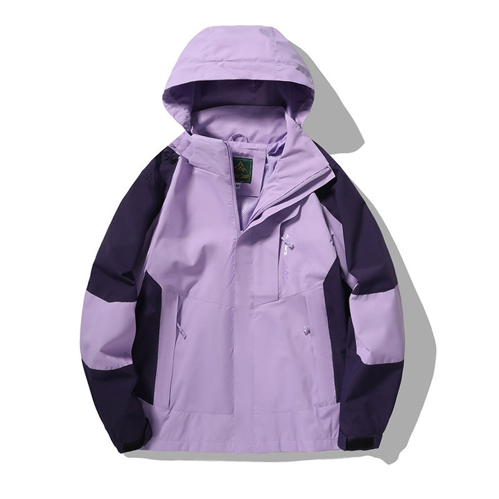 Herren wind- und wasserabweisende Outdoor-Hoodiejacke mit Belüftungsnetz, verstellbarer Kapuze und verdeckter Frontblende Drune