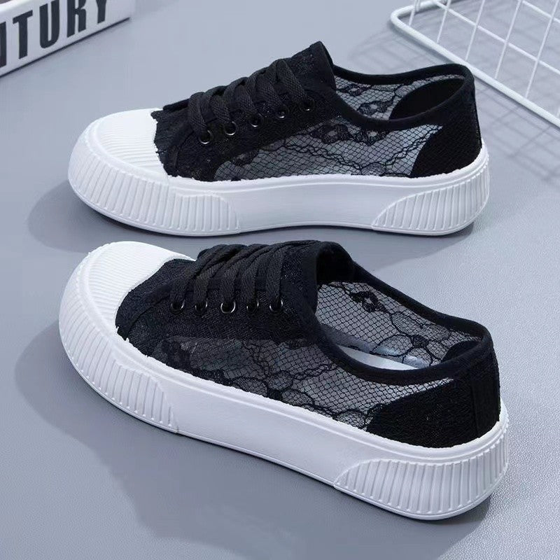 Damen Sneakers mit eleganter Spitzenoptik und komfortabler Polsterung Drune