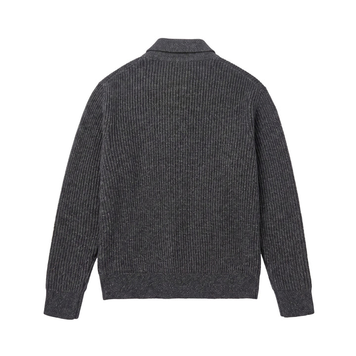 Herren Strickpullover mit Polokragen und markanter Rippenstruktur Drune