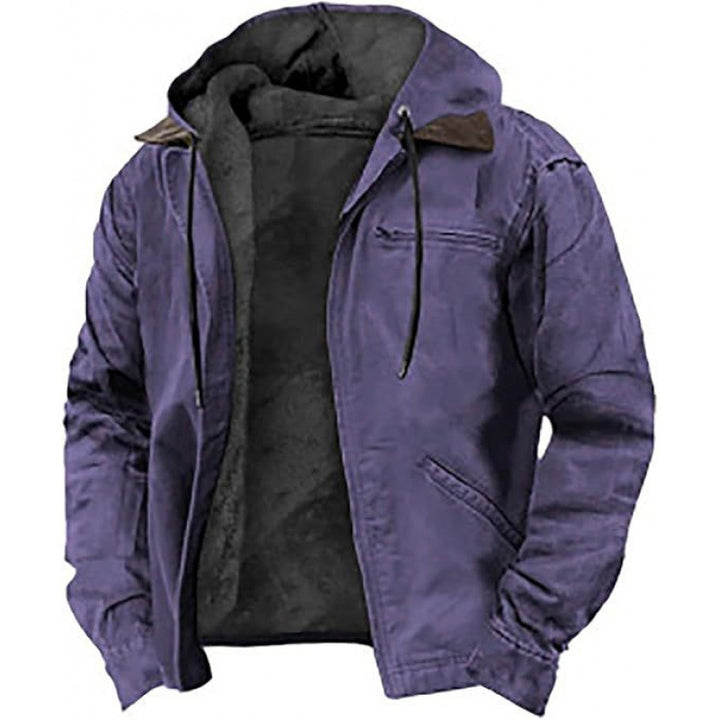 Herren Gefütterte Fieldjacke mit Kapuze und Sherpa-Futter Drune