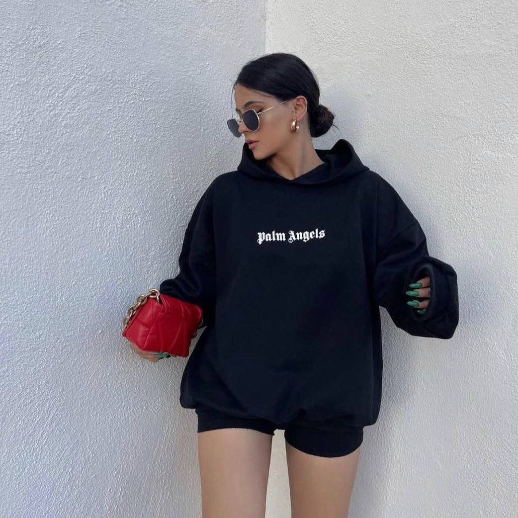 Damen Oversized Hoodie mit Kängurutasche Drune
