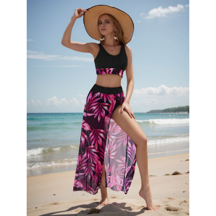Damen Strandkleid mit modischem Hochschnitt und funktionalem Wickel-Design Drune