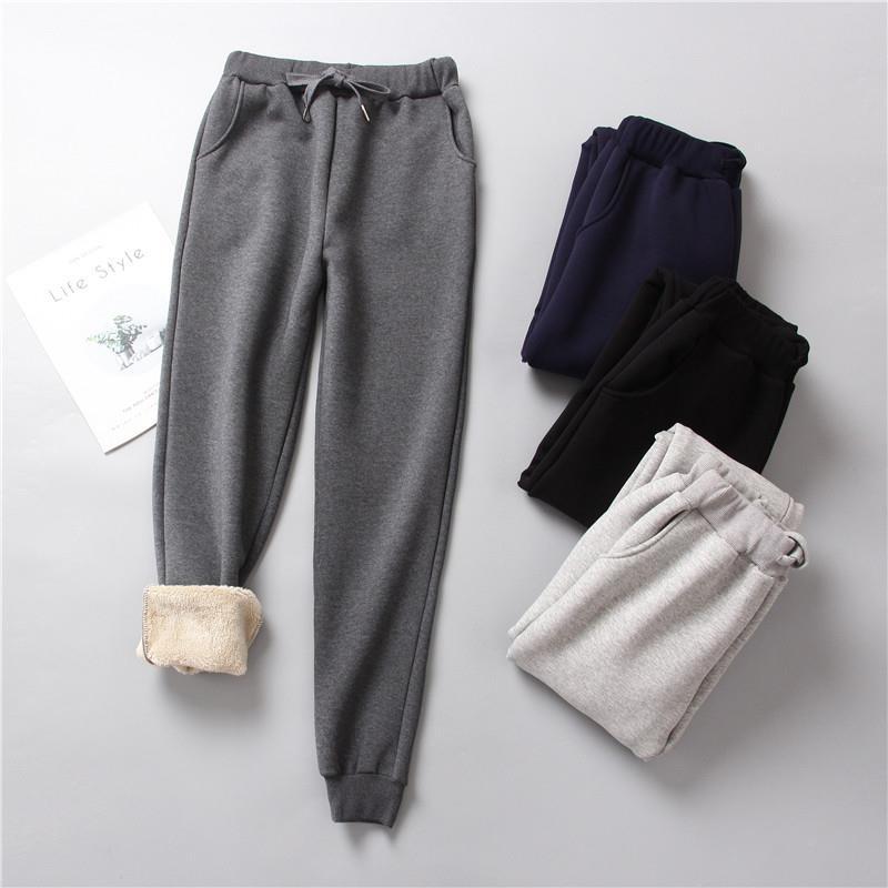 Damen nan gefütterte Therm-Jogginghose mit Kordelzug, seitlichen Eingrifftaschen und schmalem Bein Drune