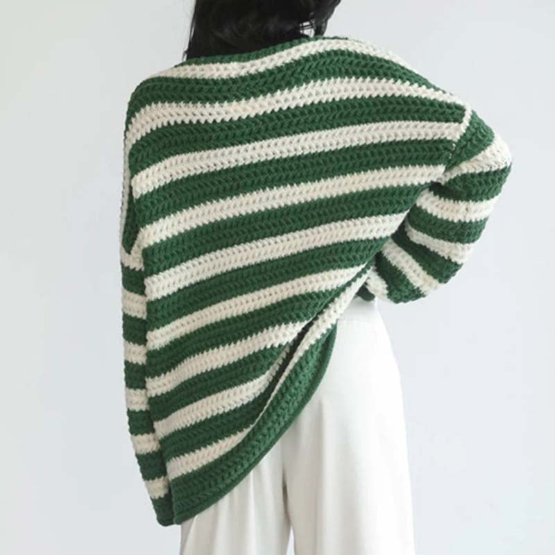 Drune | Gestreifter Strickpullover Mit Sanften Farben