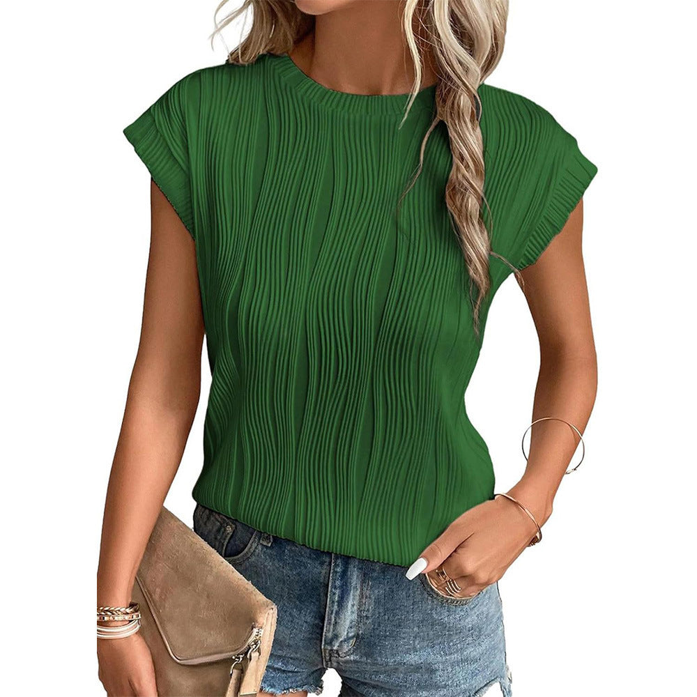 Damen Plissee T-Shirt Drune