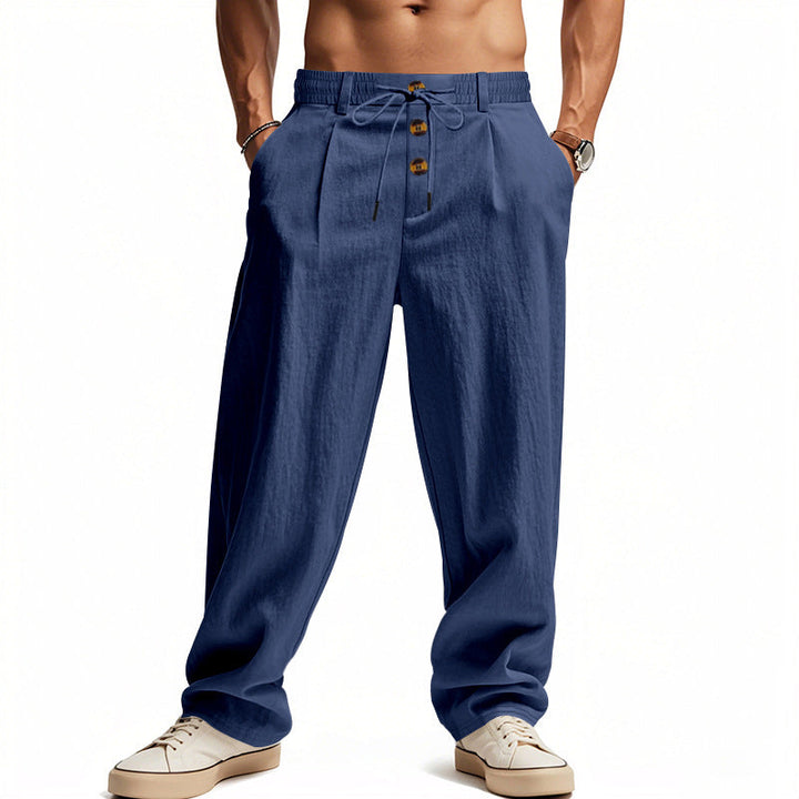 Herren Leinenhose mit Atmungsaktiv & Verstellbarer Kordelzug | Drune