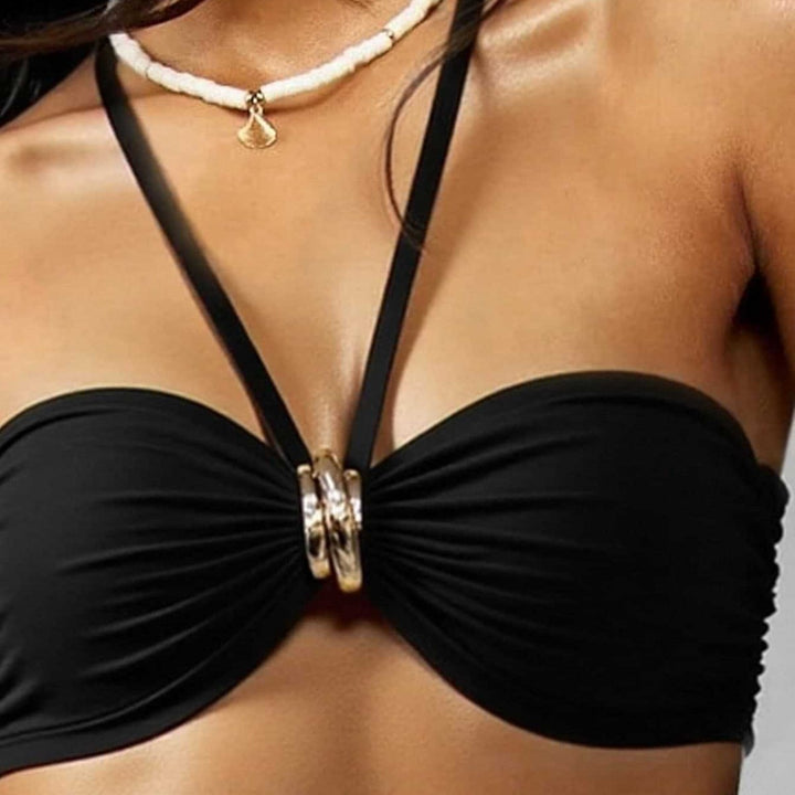 Damen Bandeau-Bikini mit elegantem Schmuckelement Drune