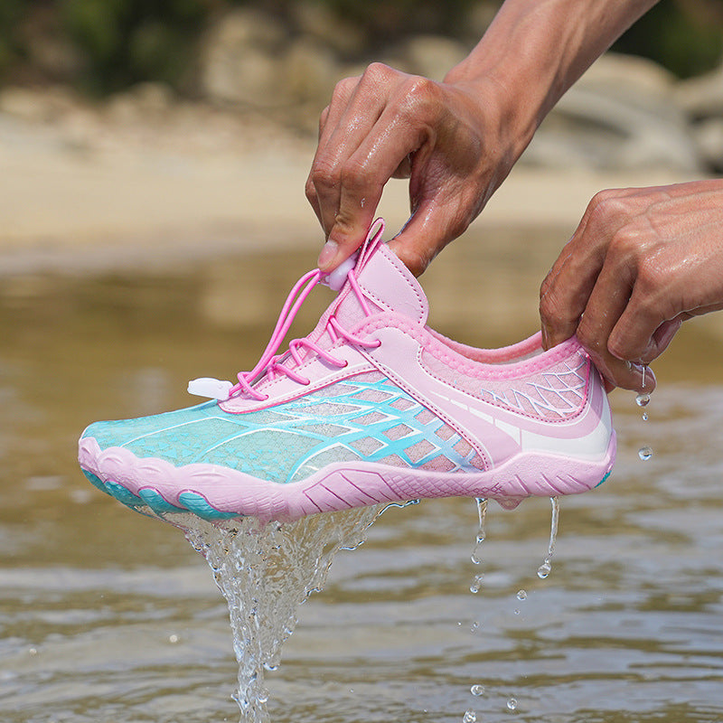 Damen wasserdichte Badeschuhe mit rutschfester Sohle und atmungsaktivem Obermaterial Drune