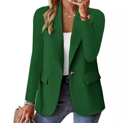 Damen moderner Blazer mit tailliertem Schnitt und praktischen Taschen Drune