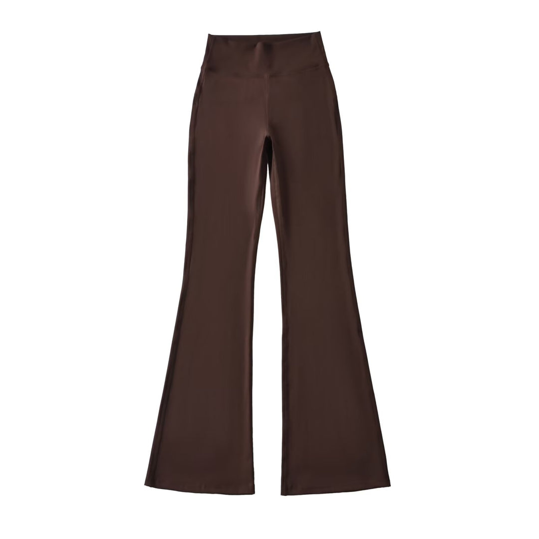Damen Hochtaillierte ausgestellte Yoga‑Hose mit Formbund Drune