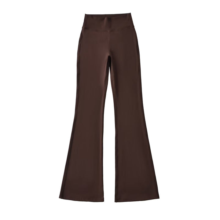 Damen Hochtaillierte ausgestellte Yoga‑Hose mit Formbund Drune
