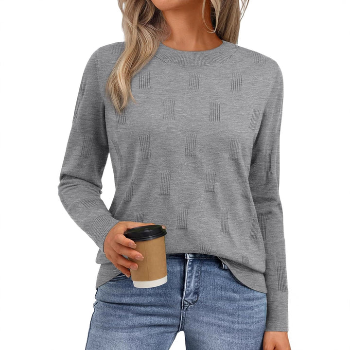 Damen Modischer Strickpullover mit Strukturmuster Drune