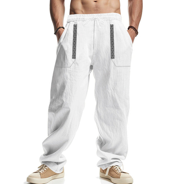 Herren lässige Cargo-Hose mit funktionalen Taschen und elastischem Bund Drune