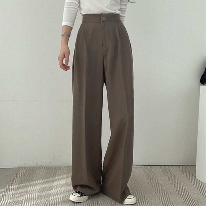 Damen Elegante und hoch taillierte Stoffhose Drune