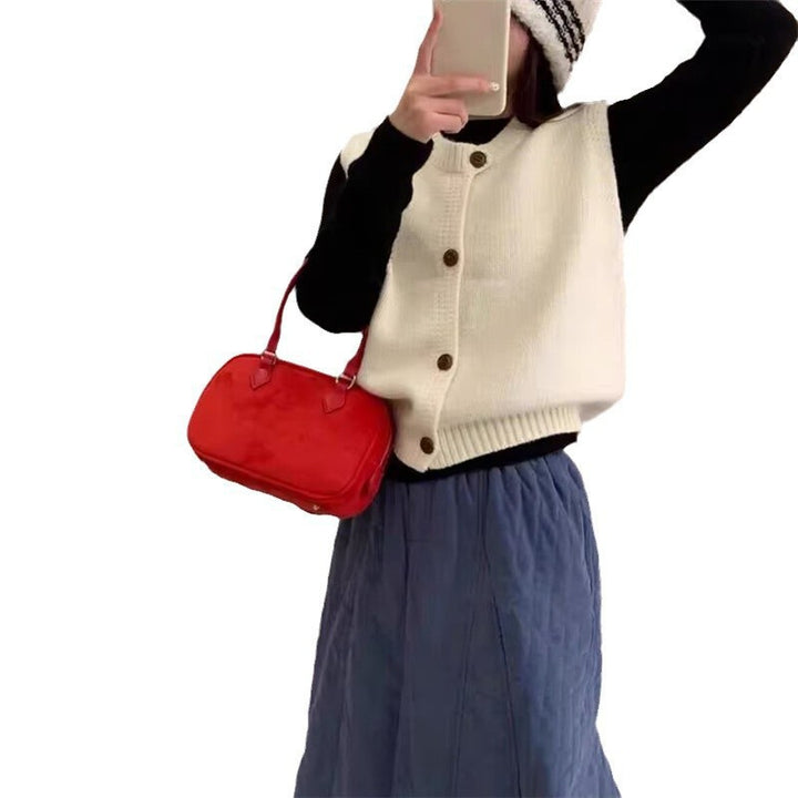 Damen Strickweste mit Knopf-Design und lässigem Schnitt Drune