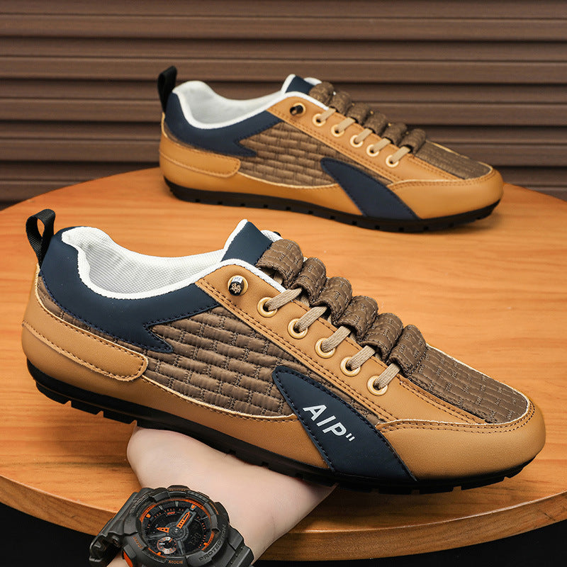 Herren Gewebter Low-Top Sneaker mit leichter Profilsohle und Panel-Details Drune
