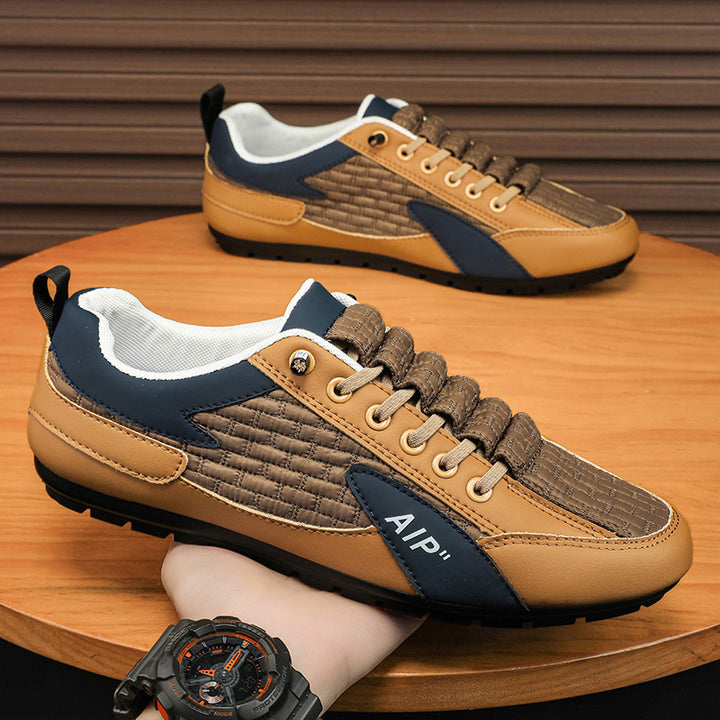 Herren Gewebter Low-Top Sneaker mit leichter Profilsohle und Panel-Details Drune