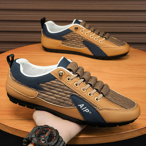 Herren Gewebter Low-Top Sneaker mit leichter Profilsohle und Panel-Details Drune