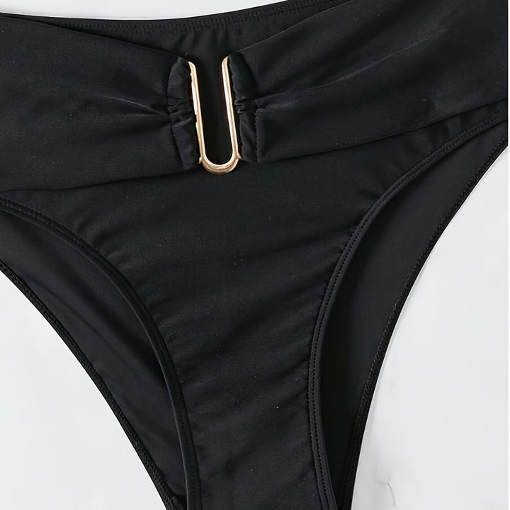 Damen Bikini-Set mit hoch taillierter Hose und dekorativem Schnürverschluss Drune