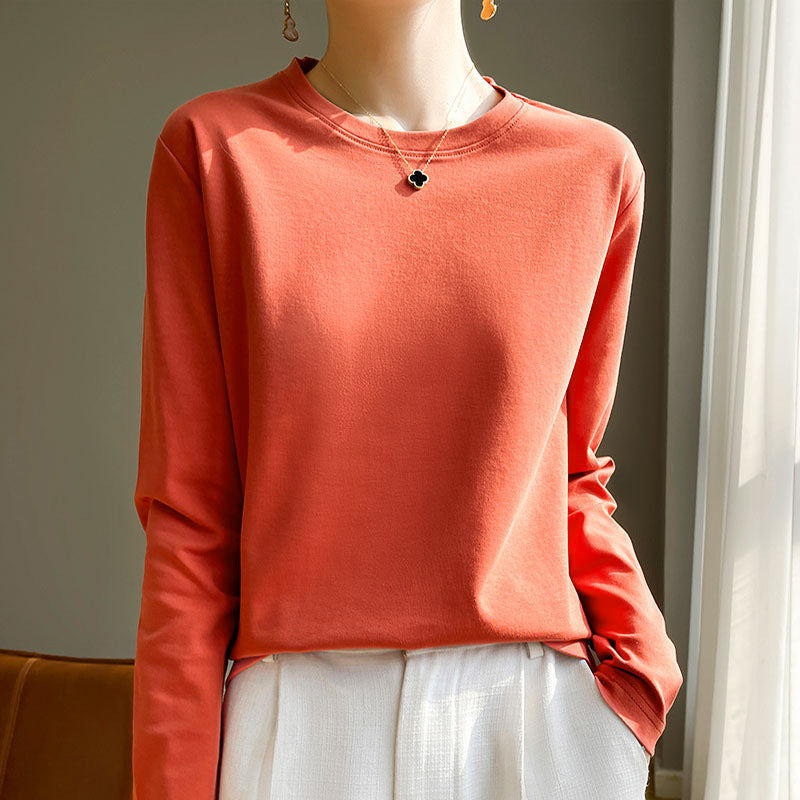 Damen Rundhals Langarmshirt Drune