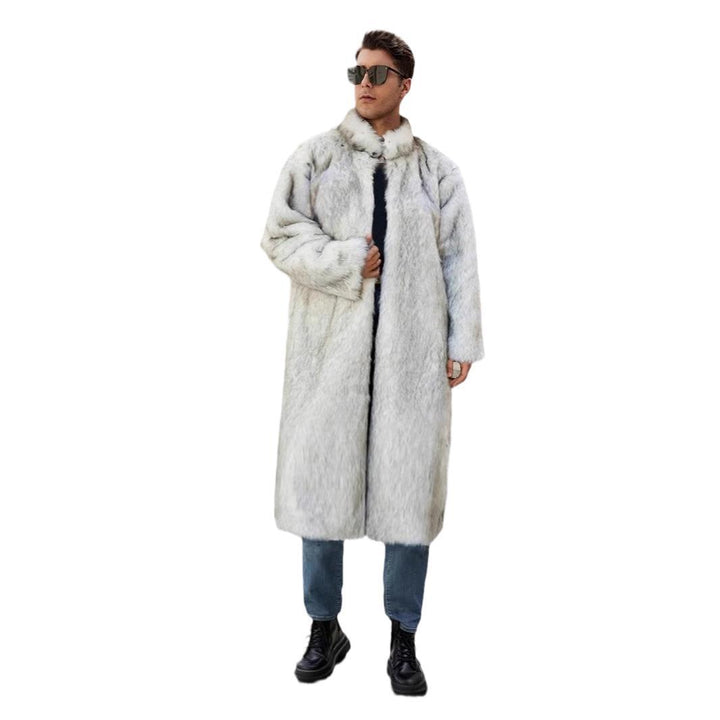 Herren Eleganter und kuscheliger Langmantel aus Kunstfell Drune