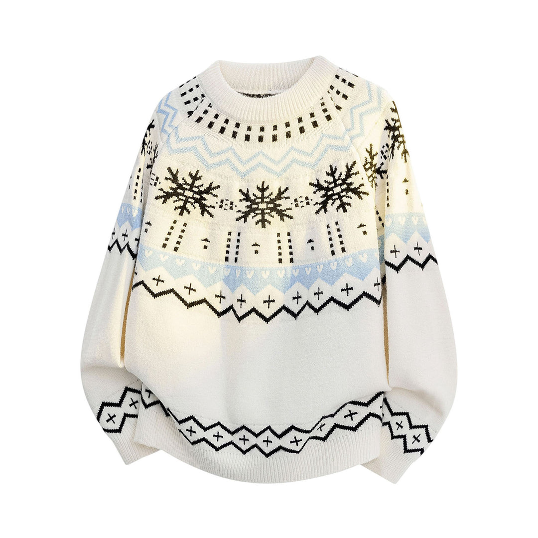Damen Weicher Strickpullover mit Wintermotiv Drune