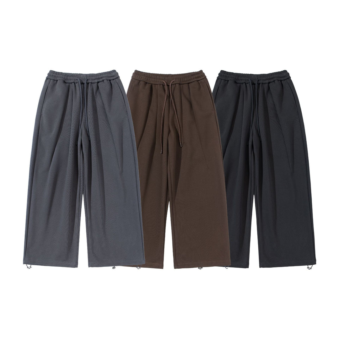 Unisex Weite Cropped Jogginghose mit Tunnelzugbund, Eingrifftaschen und verstellbarem Saum Drune