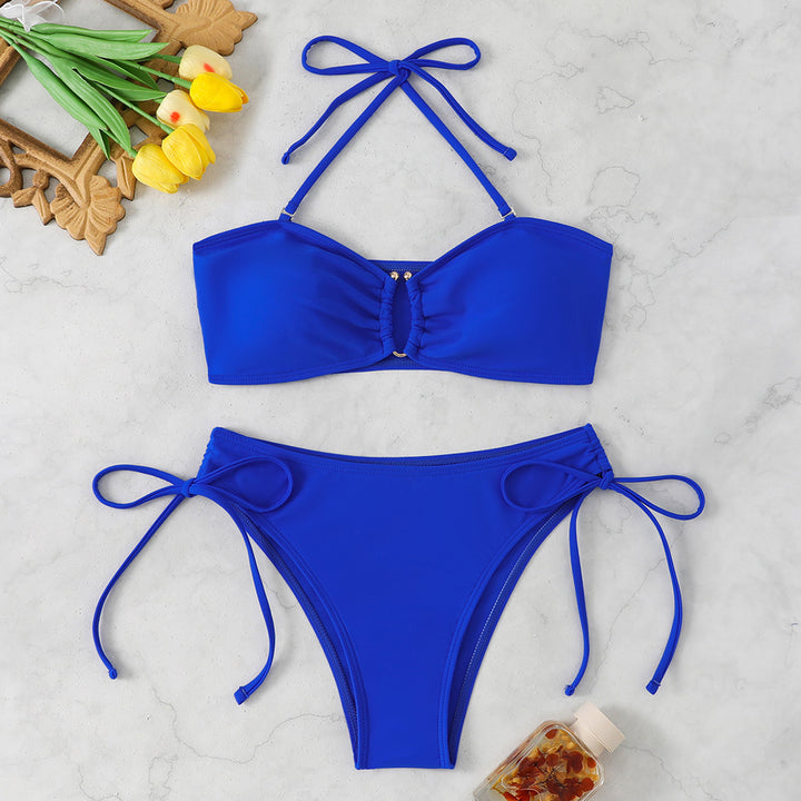 Damen Bandeau-Bikini mit verspielten Schleifen Drune
