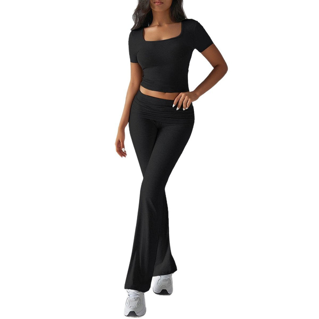 Damen Sportliches Oberteil mit hohen Taillenleggings aktivem Set Drune