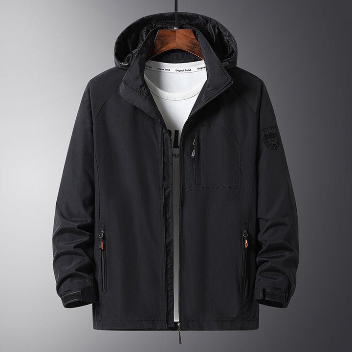 Herren Urbaner Allwetter-Reiseanorak mit Mesh-Futter und verdecktem Reißverschluss Drune