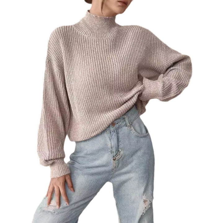 Damen Grobstrickpullover mit Rollkragen und lässigem Schnitt Drune
