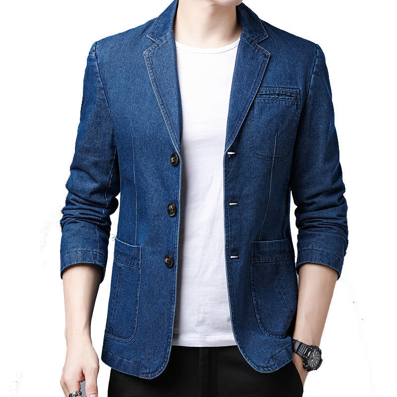 Herren Denim Blazer Drune