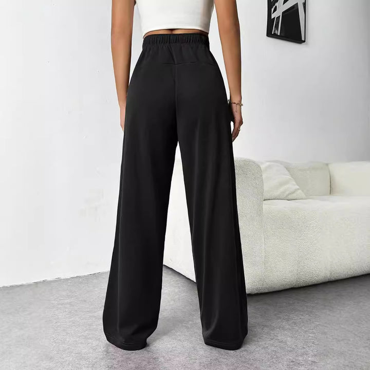 Damen Relaxed Weite Jersey Drawstring Lounge-Hosen Drune