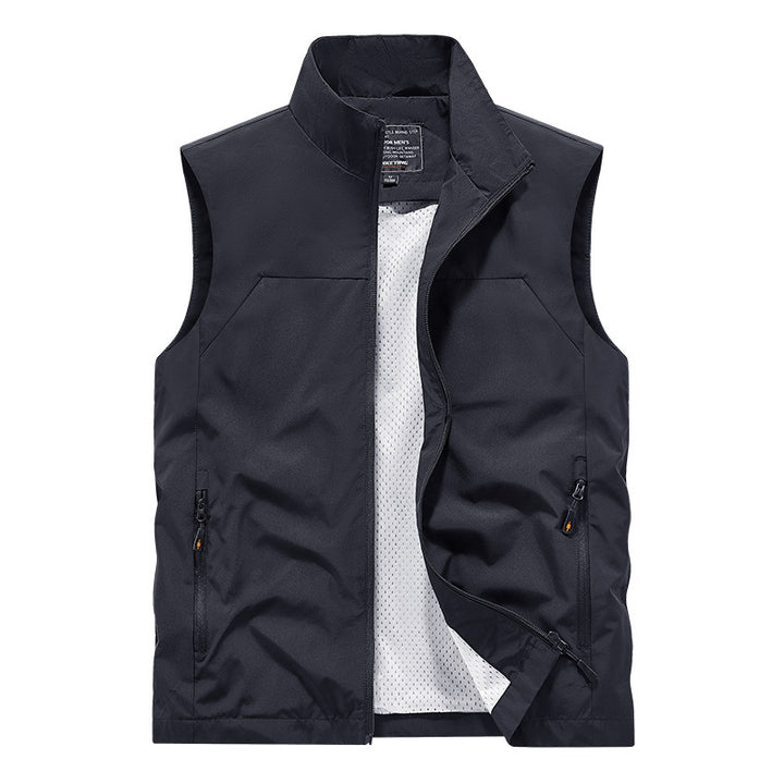 Herren Atmungsaktive Utility‑Weste mit Mesh‑Futter, wind- & wasserabweisender Außenlage & Reißverschlusstaschen Drune