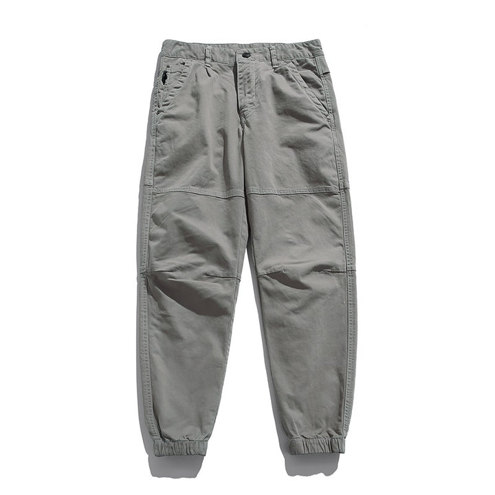Herren Tapered Cargohose im Joggerstil mit Knie-Teilungsnähten, Tunnelzug & elastischen Bündchen Drune