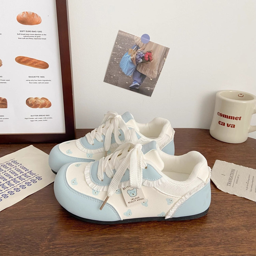 Damen Sneakers mit verspieltem Bärenmotiv und komfortabler Sohle Drune