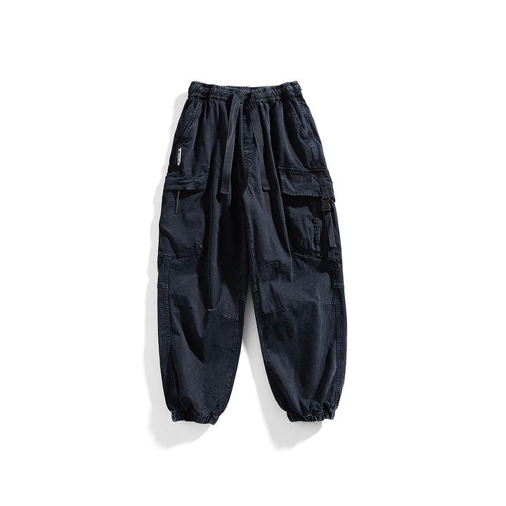 Herren Utility-Cargo-Jogger mit Gummibund, Mehrfachtaschen und Kordelzug Drune