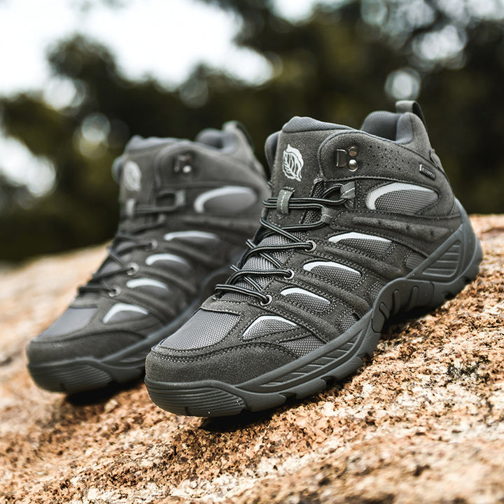 Herren Knöchelhohe Wüsten‑Tactical Trekkingstiefel aus Velours‑Cordura mit stoßdämpfender Trailsohle Drune