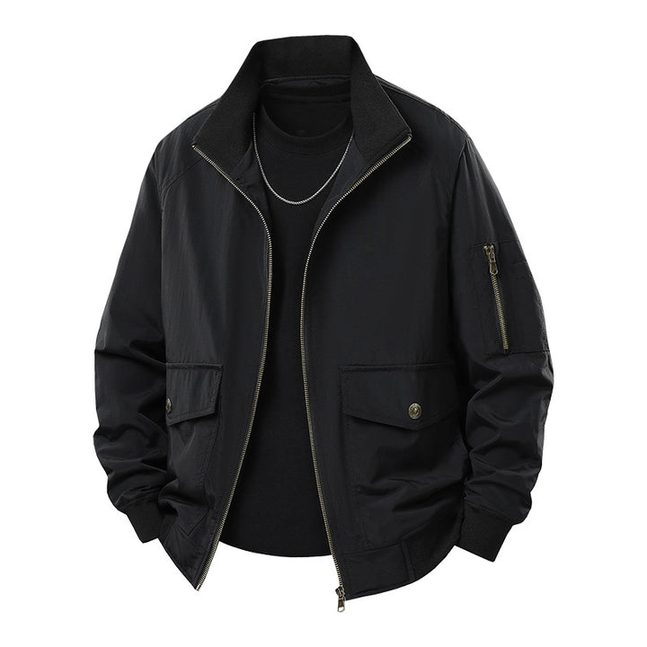 Herren Sportliche Jacke mit hohen Kragen und praktischen Taschen Drune