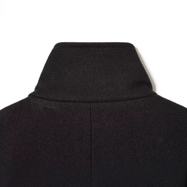 Damen Kurze Boxy-Wollmix-Jacke mit Stehkragen und aufgesetzten Pattentaschen Drune