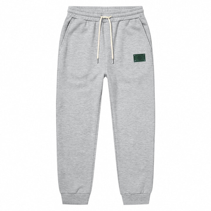 Herren Minimalistische Fleece-Jogginghose mit elastischem Tunnelzug und schmalen Bündchen Drune