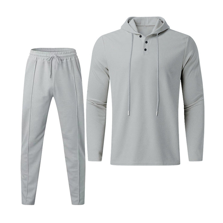 Herren sportives Hoodie und Jogginghose Set im strukturierten Design Drune