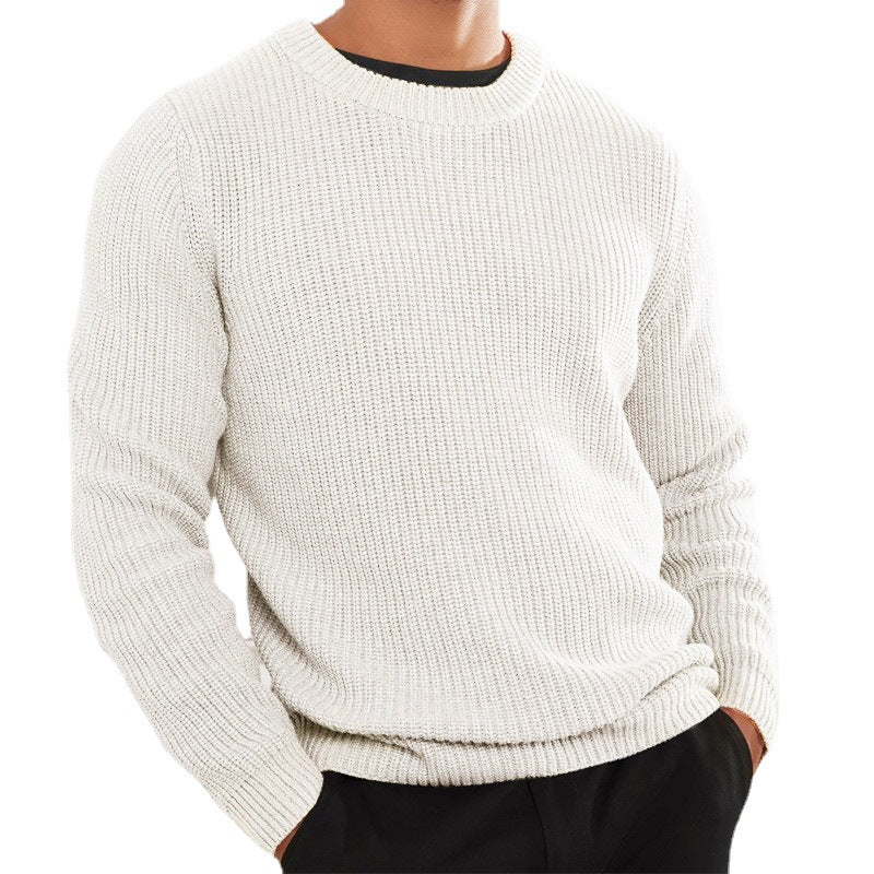 Herren Grobstrickpullover mit strukturiertem Design und hochgeschlossenem Kragen Drune