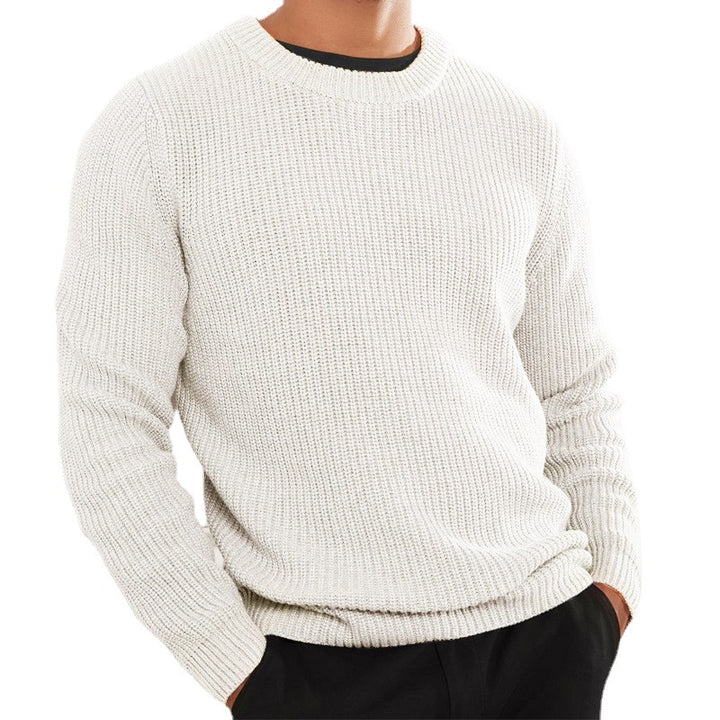 Herren Grobstrickpullover mit strukturiertem Design und hochgeschlossenem Kragen Drune