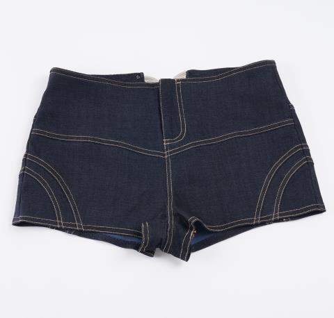 Damen Denim-Shorts mit hohem Bund und strukturiertem Schnitt Drune